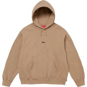 Supreme Micro Logo Hooded Sweatshirt Light Tan