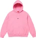 Supreme Micro Logo Hooded Sweatshirt - Pink (front)