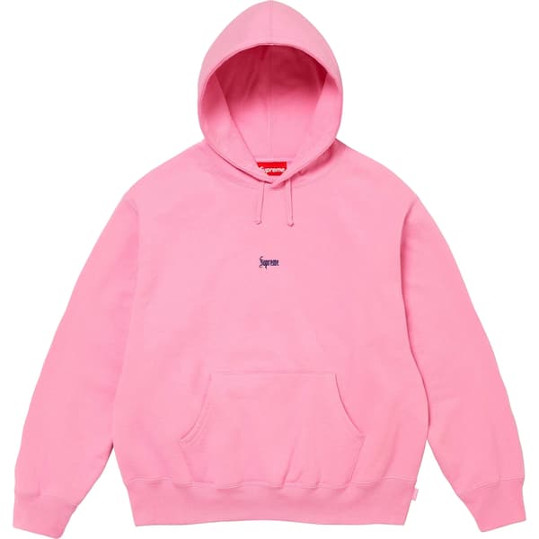Supreme Micro Logo Hooded Sweatshirt - Pink (front)