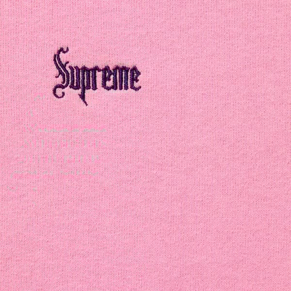 Supreme Micro Logo Hooded Sweatshirt - Pink (front)