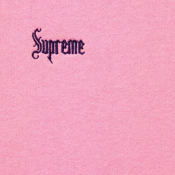 Supreme Micro Logo Hooded Sweatshirt - Pink (front)