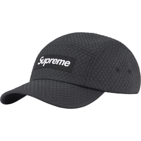 Supreme Micro Quilted Camp Cap Black