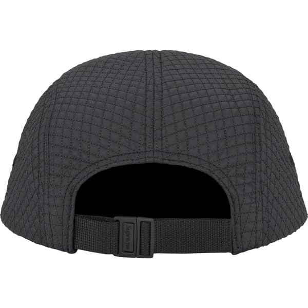 Supreme Micro Quilted Camp Cap - Black (front)