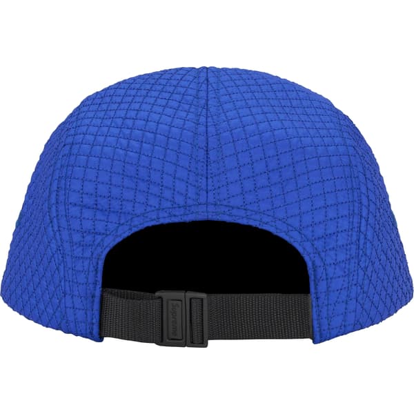 Supreme Micro Quilted Camp Cap - Royal (front)