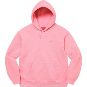 Supreme Micro Quilted Hooded Sweatshirt Dusty Pink
