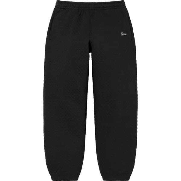Supreme Micro Quilted Sweatpant - Black (front)