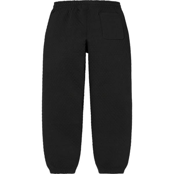 Supreme Micro Quilted Sweatpant - Black (front)