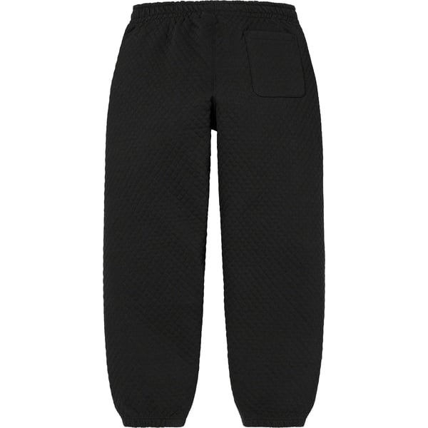 Supreme Micro Quilted Sweatpant - Black (front)