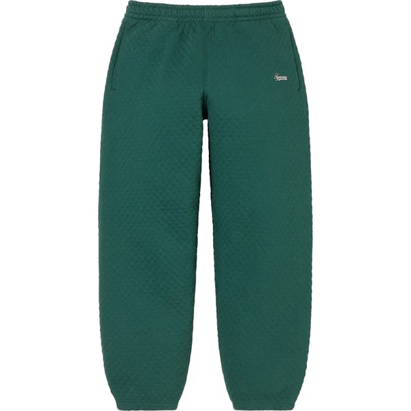 Supreme Micro Quilted Sweatpant - Dark Pine (front)