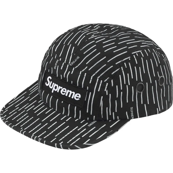 Supreme Military Camp Cap - Black Raindrop (front)