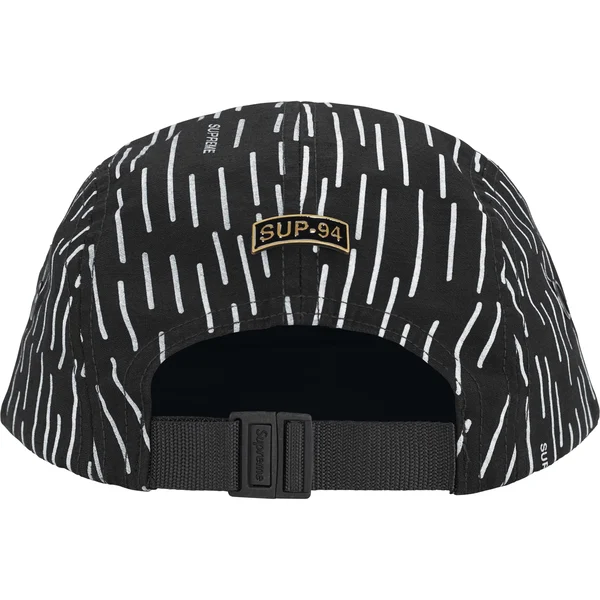 Supreme Military Camp Cap - Black Raindrop (front)
