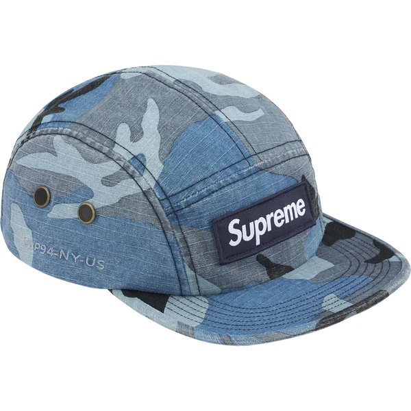Supreme Military Camp Cap - Blue Camo (front)