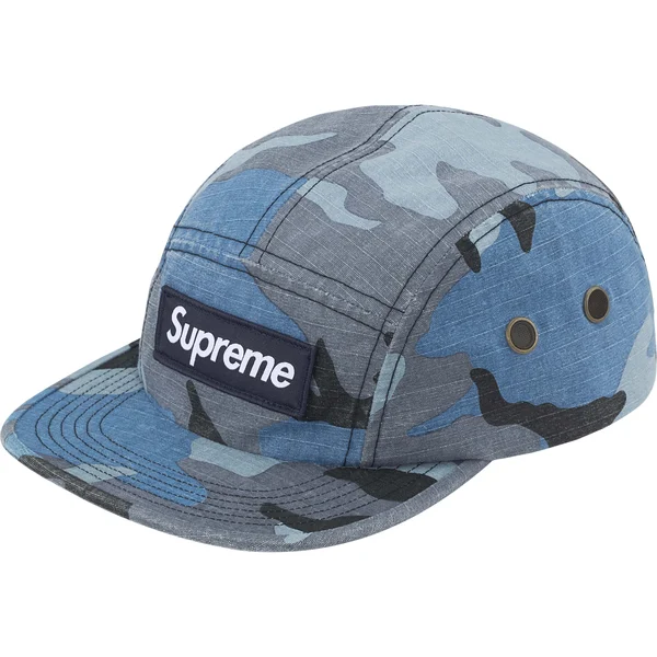 Supreme Military Camp Cap - Blue Camo (front)