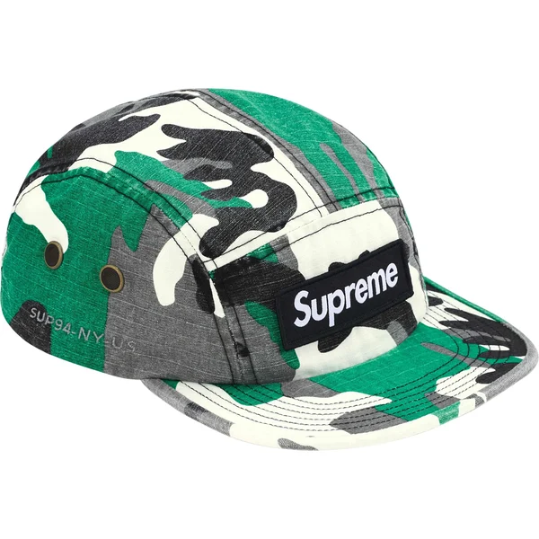 Supreme Military Camp Cap - Green Camo (front)