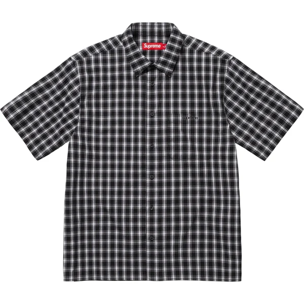 Supreme Mini Plaid S/S Shirt - Black (front)