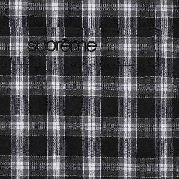 Supreme Mini Plaid S/S Shirt - Black (front)