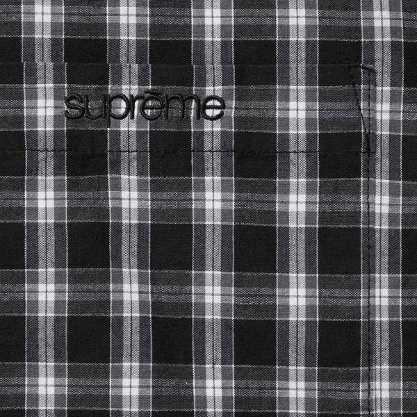Supreme Mini Plaid S/S Shirt - Black (front)