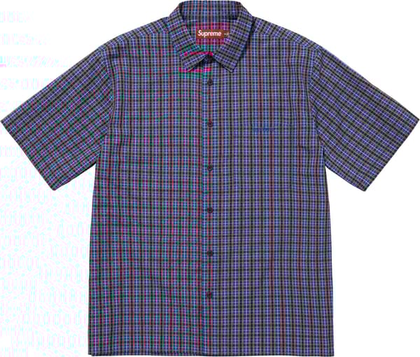 Supreme Mini Plaid S/S Shirt - Blue (front)