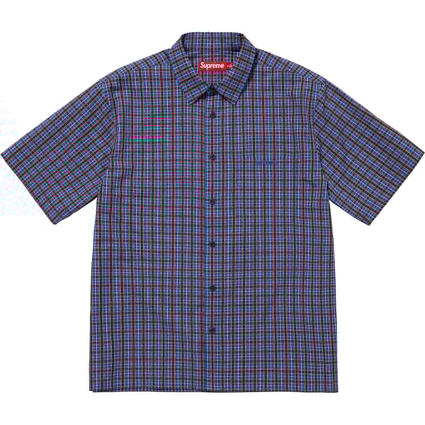 Supreme Mini Plaid S/S Shirt - Blue (front)
