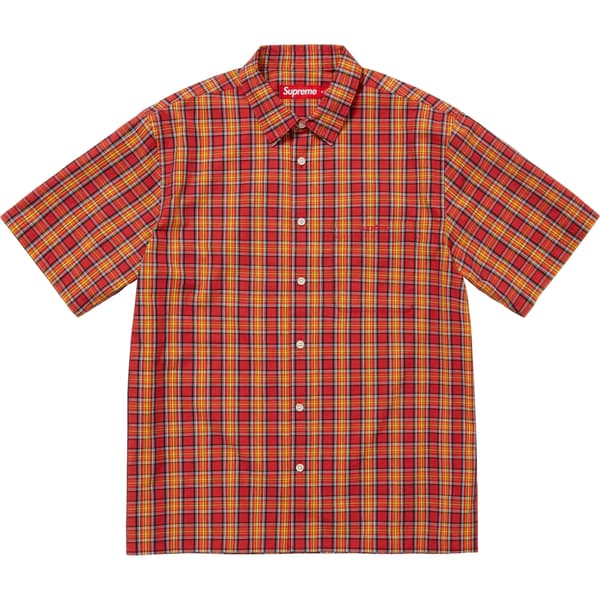 Supreme Mini Plaid S/S Shirt - Red (front)