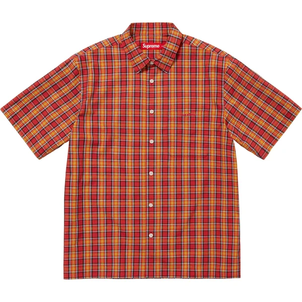 Supreme Mini Plaid S/S Shirt - Red (front)