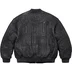 Supreme Mister Cartoon Embroidered Leather Jacket - Black (front)