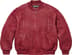 Supreme Mister Cartoon Embroidered Leather Jacket - Burgundy (front)
