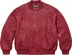 Supreme Mister Cartoon Embroidered Leather Jacket - Burgundy (front)