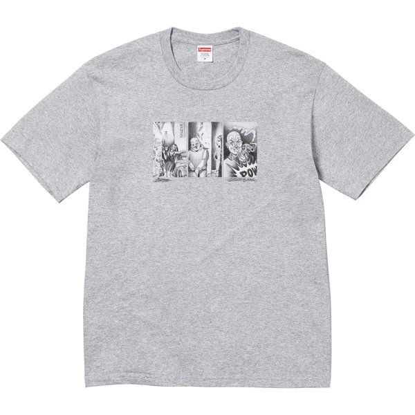 Supreme Mister Cartoon Pow Tee - Heather Grey (front)