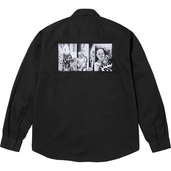 Supreme Mister Cartoon Work Shirt - Black (front)