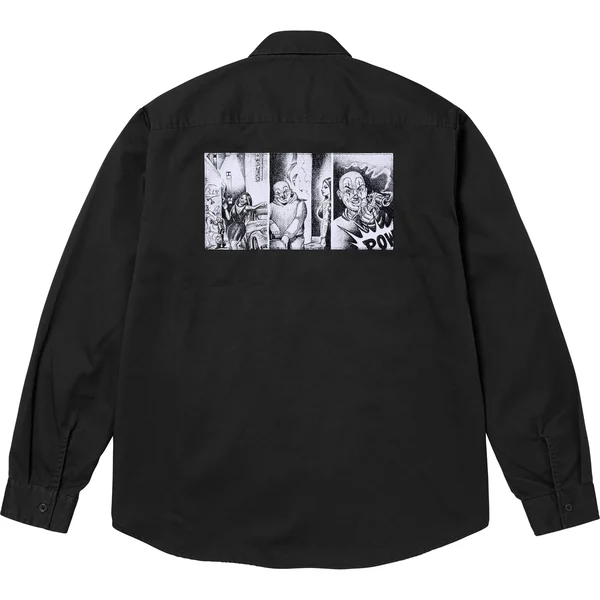 Supreme Mister Cartoon Work Shirt - Black (front)