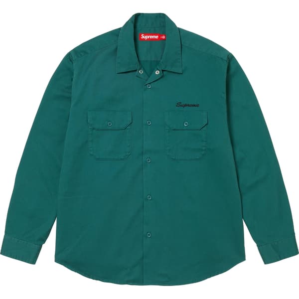 Supreme Mister Cartoon Work Shirt - Work Green (front)