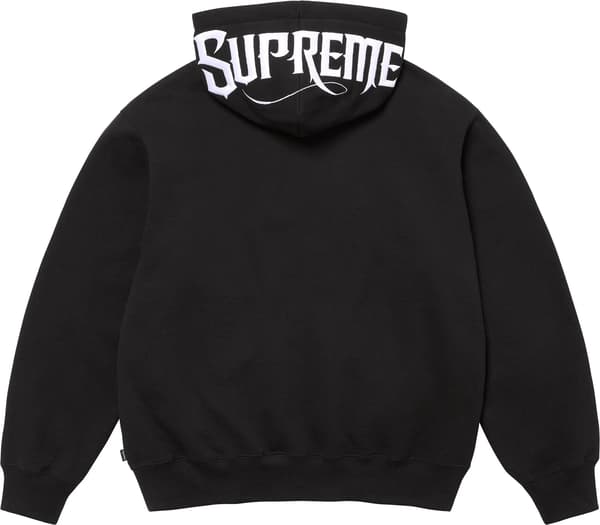 Supreme Mister Cartoon Zip Up Hooded Sweatshirt - Black (front)
