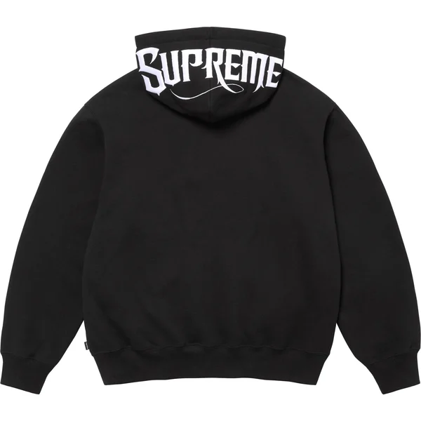 Supreme Mister Cartoon Zip Up Hooded Sweatshirt - Black (front)