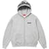 Supreme Mister Cartoon Zip Up Hooded Sweatshirt - Heather Grey (front)
