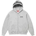 Supreme Mister Cartoon Zip Up Hooded Sweatshirt - Heather Grey (front)