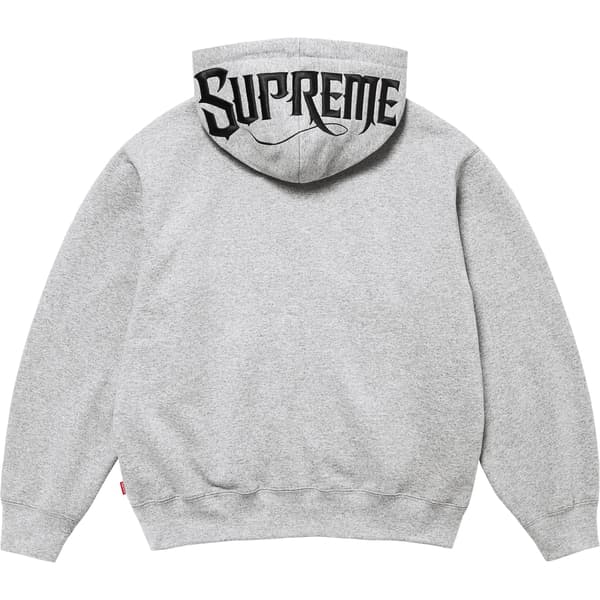 Supreme Mister Cartoon Zip Up Hooded Sweatshirt - Heather Grey (front)