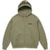 Supreme Mister Cartoon Zip Up Hooded Sweatshirt - Light Olive (front)