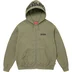 Supreme Mister Cartoon Zip Up Hooded Sweatshirt - Light Olive (front)