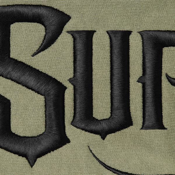 Supreme Mister Cartoon Zip Up Hooded Sweatshirt - Light Olive (front)