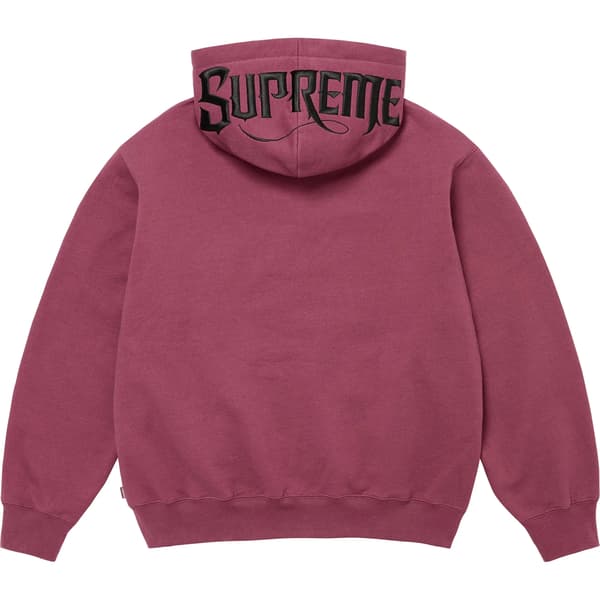 Supreme Mister Cartoon Zip Up Hooded Sweatshirt - Plum (front)