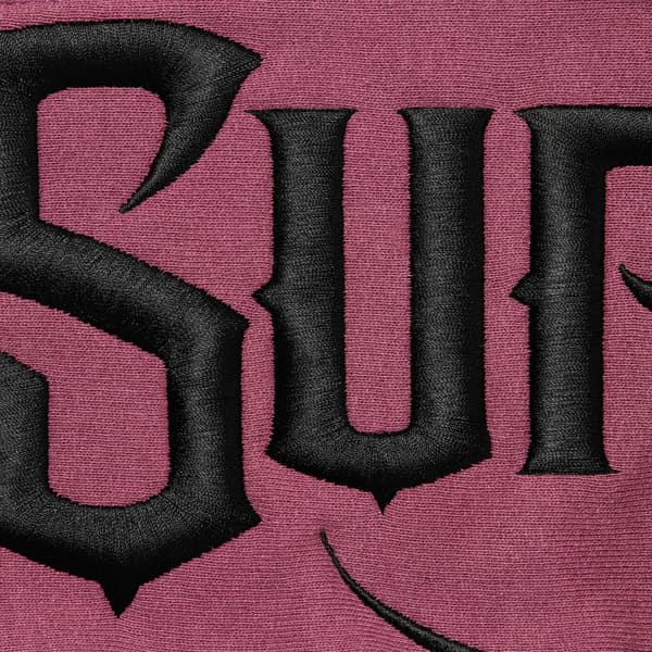 Supreme Mister Cartoon Zip Up Hooded Sweatshirt - Plum (front)