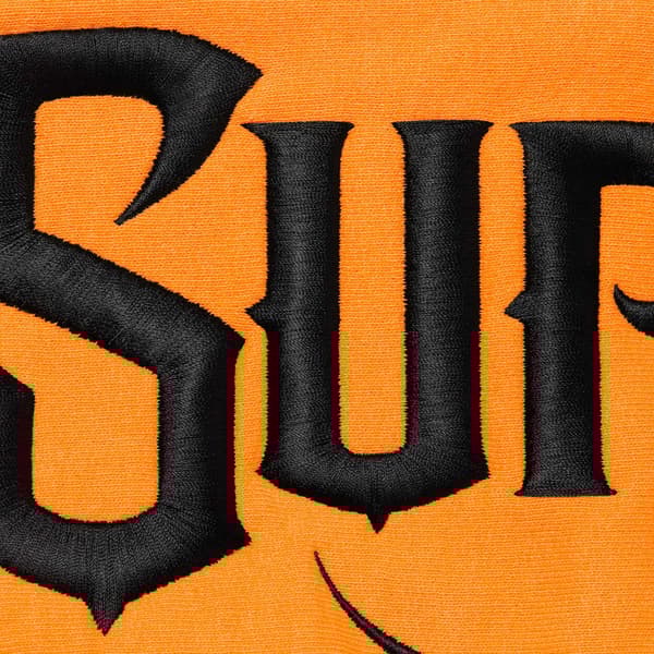 Supreme Mister Cartoon Zip Up Hooded Sweatshirt - Tangerine (front)