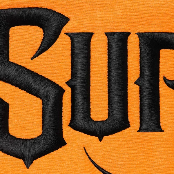 Supreme Mister Cartoon Zip Up Hooded Sweatshirt - Tangerine (front)