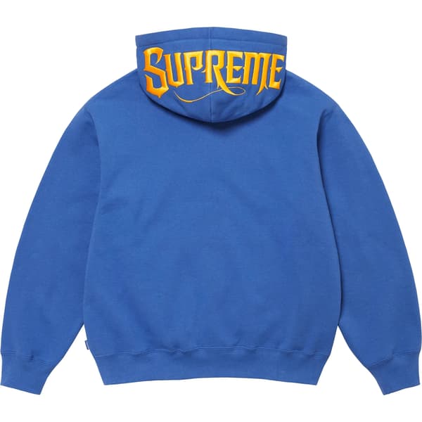 Supreme Mister Cartoon Zip Up Hooded Sweatshirt - Washed Royal (front)