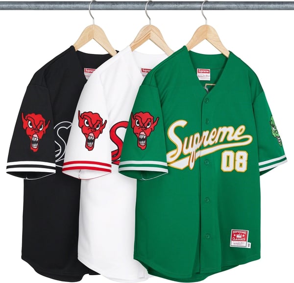 Supreme Mitchell &amp; Ness Downtown Hell Baseball Jersey - Product Image
