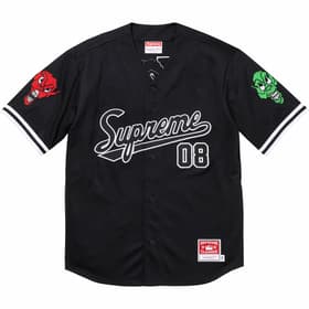 Supreme Mitchell &amp; Ness Downtown Hell Baseball Jersey Black