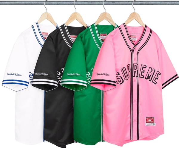 Supreme Mitchell &amp; Ness Satin Baseball Jersey - Product Image