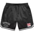 Supreme Mitchell &amp; Ness Satin Basketball Short - Black (front)