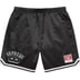 Supreme Mitchell &amp; Ness Satin Basketball Short - Black (front)